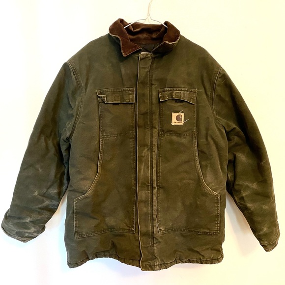 Carhartt C26 MOS Canvas Duck Quilt Lined Chore Coat Mens XL - Picture 5 of 6